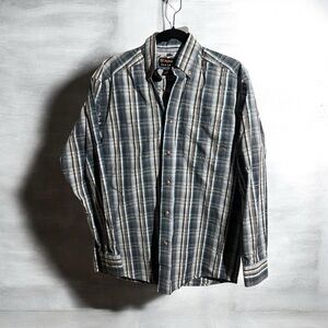 Ariat Men's Plaid Shirt in Blue and Gray